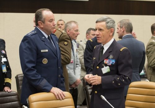 SACEUR Gen. Philip Breedlove and SACT Gen. Jean-Paul Palomeros, May 14, 2013