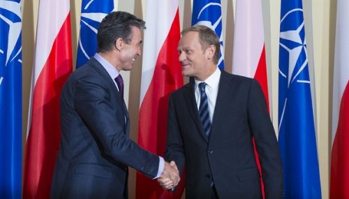 NATO Secretary General Anders Fogh Rasmussen and Polish Prime Minister Donald Tusk