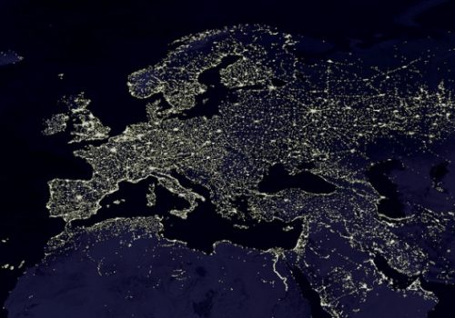 Europe at night, July 28, 2008