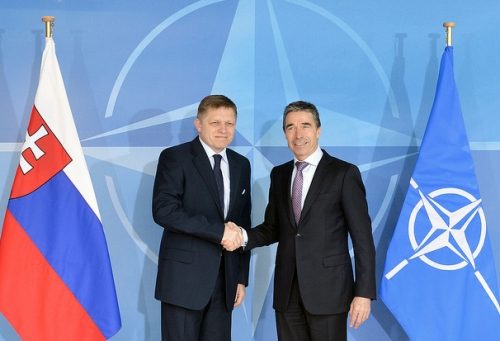 Prime Minister of Slovakia Robert Fico at NATO HQ, April 24, 2012