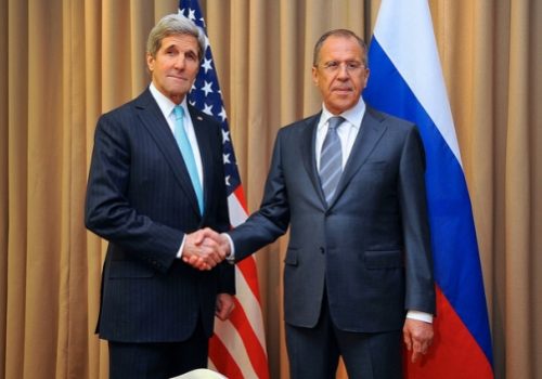 Secretary of State John Kerry and Russian Foreign Minister Sergei Lavrov, April 17, 2014