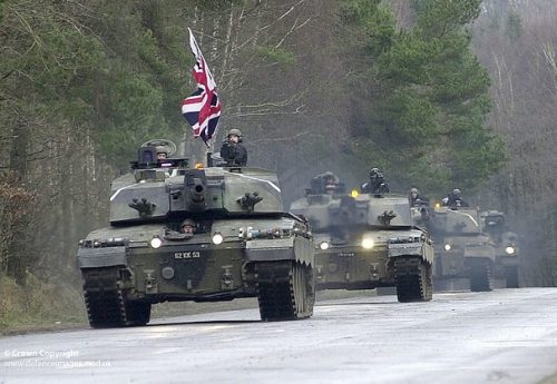Challenger tanks of the 2nd Royal Tank Regiment, January 21, 2003
