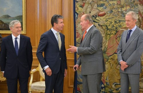 NATO Secretary General Anders Fogh Rasmussen with King Juan Carlos of Spain