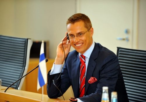 Alexander Stubb when he was foreign minister, August 22, 2011