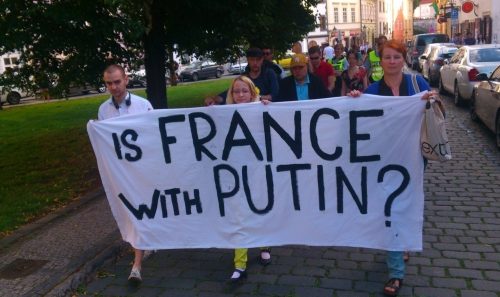 Protest in Prague, July 14, 2014