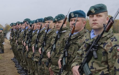 Polish soldiers in NATO exercise Steadfast Jazz, Oct. 27, 2013