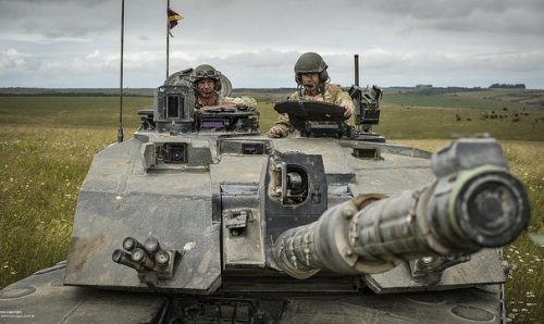 Challenger tank of the King's Royal Hussars, July 16, 2014