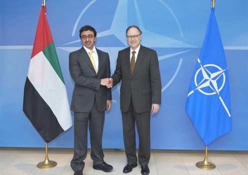 UAE Foreign Minister Sheikh Abdullah bin Zayed Al Nahyan and Deputy Secretary General Alexander Vershbow, April 14, 2013