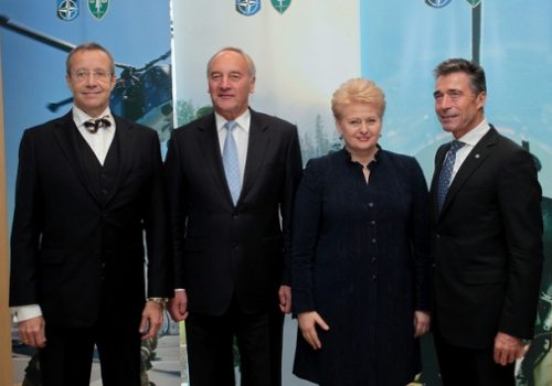 Baltic presidents with Secretary General Anders Fogh Rasmussen, Nov. 6, 2013