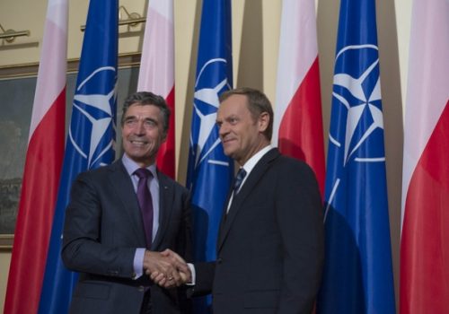 Secretary General Anders Fogh Rasmussen and Polish Prime Minister Donald Tusk, May 8, 2014