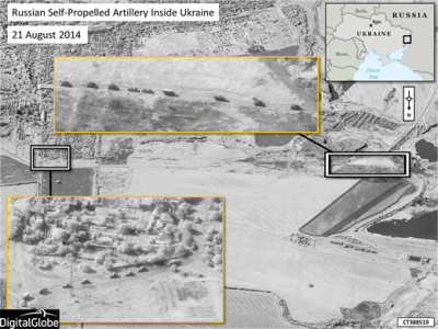 NATO Releases Satellite Images of Russian Combat Troops Inside Ukraine