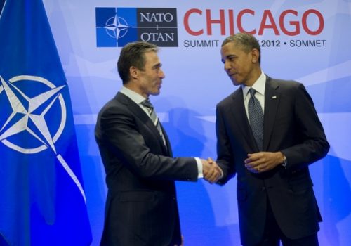 Secretary General Anders Fogh Rasmussen and President Barack Obama, May 12, 2012