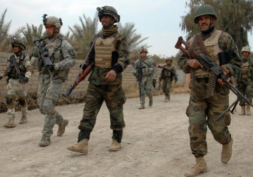 US and Iraqi soldiers in Diyala province, Feb. 13, 2008