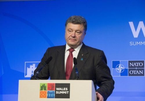 President of Ukraine Petro Poroshenko at the Wales Summit, Sept. 4, 2014