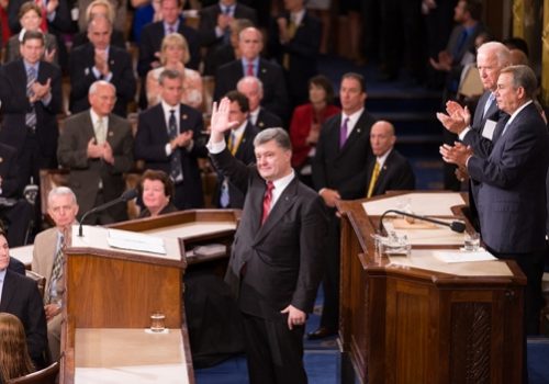 Ukraine’s President Petro Poroshenko before Congress, Sept. 18, 2014