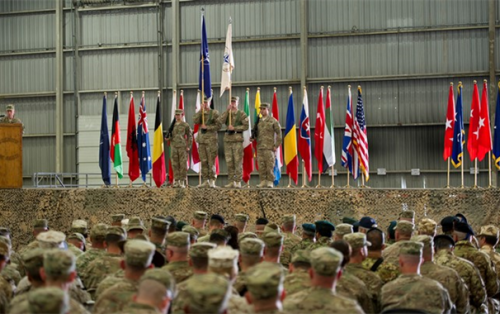 Official handover ceremony at Kandahar Airfield