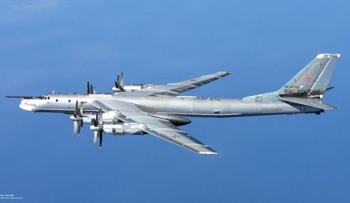 Russian Tu-95 Bear bomber near Scotland, April 23, 2014