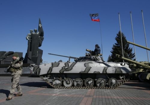 Pro-Russian armor in Donetsk, Oct. 25, 2014