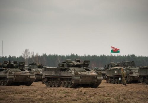 500 British armored vehicles are participating in exercise Black Eagle