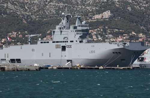 French Mistral class warship Dixmude, July 14, 2011