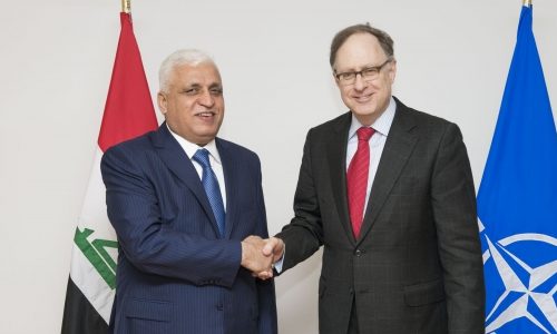 Iraqi National Security Advisor Falih Al Fayyadh and Deputy Secretary General Alexander Vershbow, Nov. 25, 2014