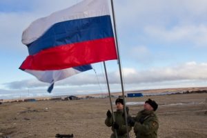 Northern Fleet personnel establishing military base on the island of Kotelny, Oct. 30, 2014