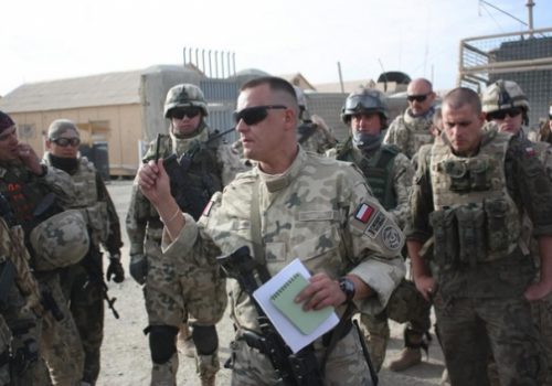 Polish soldiers in Ghazni, April 29, 2011