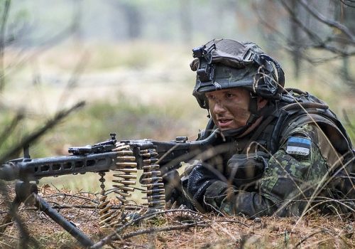 Estonian soldier participating in Steadfast Jazz exercise, Nov. 2, 2013