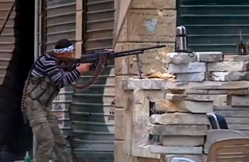 Syrian rebel in Aleppo, Nov. 5, 2012