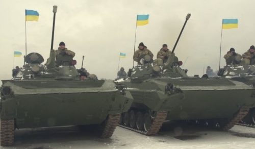 Ukrainian armored unit, Jan, 3, 2015