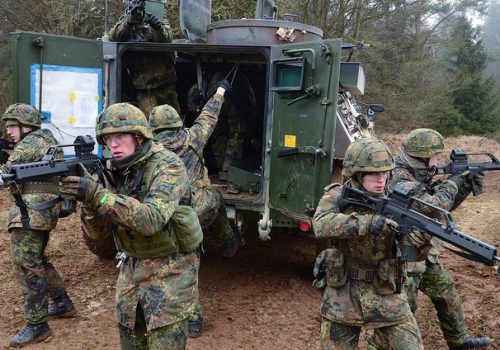 German soldiers training for mission in Kosovo, Jan. 28, 2014