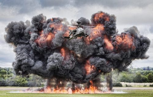 British Apache helicopter at RAF Fairford, July 13, 2014
