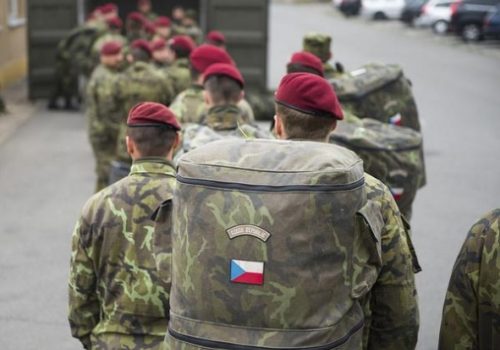 Czech soldiers participating in exercise Noble Jump, April 8, 2015