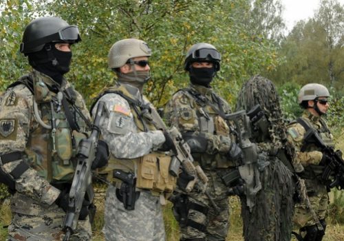 Members of Polish, Croatian, and US special forces, April 21, 2008