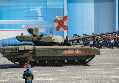 Armata tank in Victory Day Parade rehearsal, May 7, 2015