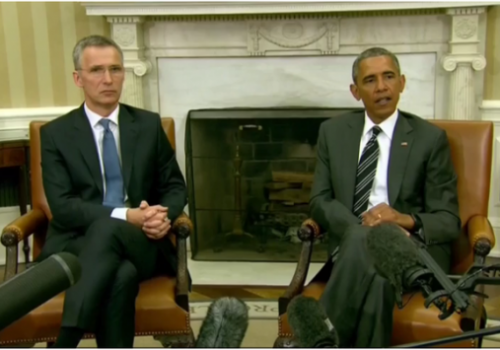 Secretary General Jens Stoltenberg and President Barack Obama, May 26, 2015