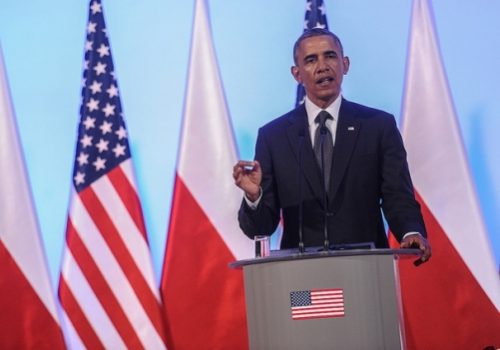 President Barack Obama in Warsaw, June 3, 2014