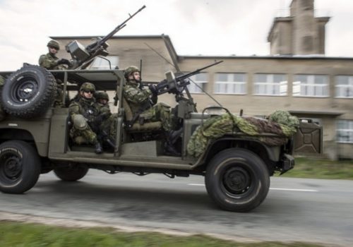 Czech soldiers participating in 1st Noble Jump exercise, April 9, 2015