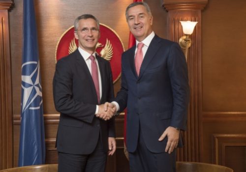 Secretary General Jens Stoltenberg and Macedonian Prime Minister Milo Đjukanović, June 11, 2015
