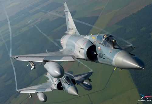 A pair of French Mirage 2000s