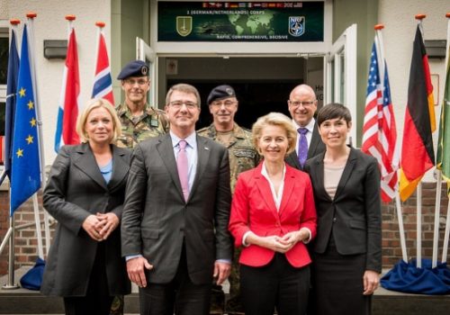 Defense ministers of the Netherlands, US, Germany, and Norway, June 22, 2015