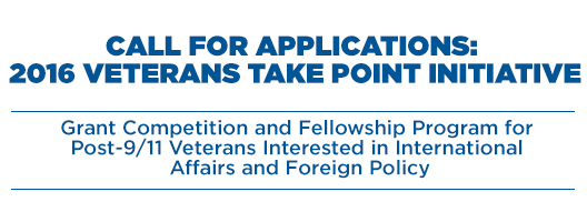 Call for Applications: 2016 Veterans Take Point Initiative