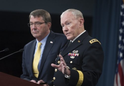 Secretary of Defense Ash Carter and Gen. Martin Dempsey, July 1, 2015