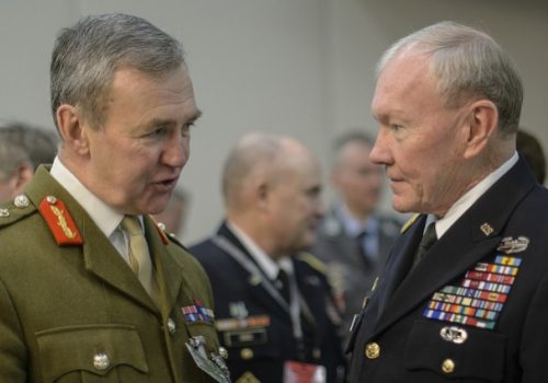 UK Gen. Sir Nicholas Houghton and US Gen. Martin Dempsey, Jan. 22, 2015