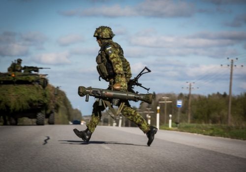 Estonian soldier participating in NATO's Steadfast Javelin Exercise, May 11, 2015