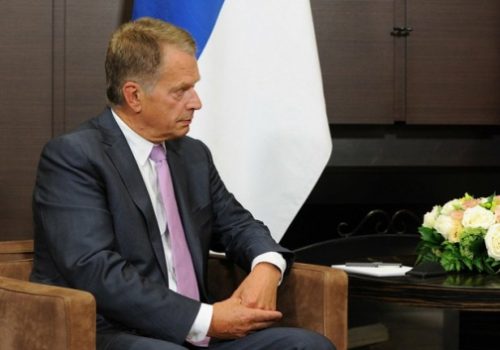 Finnish President Sauli Niinistö, Aug. 15, 2014