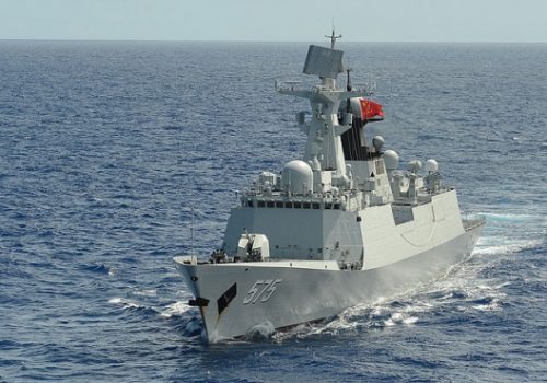 Chinese frigate Yueyang, July 25, 2014
