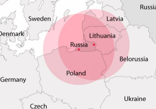 Range of Russia's Iskander missiles when deployed in Kaliningrad
