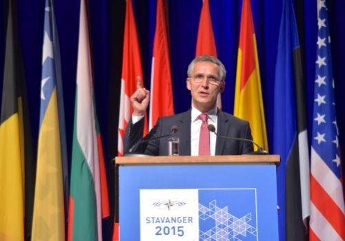 Secretary General Jens Stoltenberg at the NATO Parliamentary Assembly meeting in Stavanger, Oct. 12, 2015