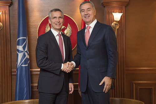 Secretary General Jens Stoltenberg and Prime Minister of Montenegro Milo Djukanovic, June 11, 2015